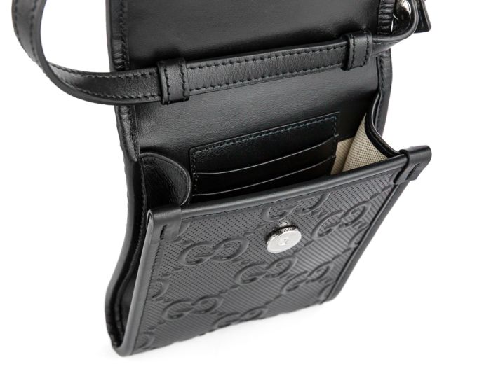 Gucci Black GG Logo Embossed Mini Bag - Image 4