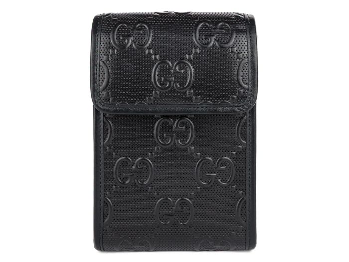 Gucci Black GG Logo Embossed Mini Bag