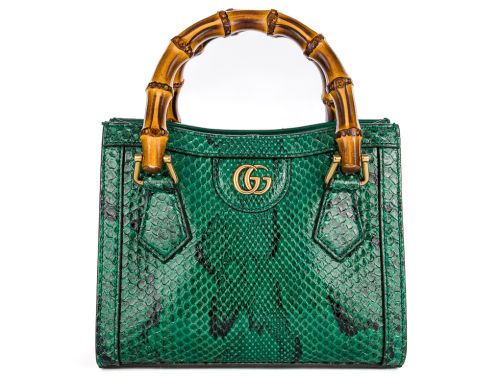 Gucci Diana Mini Tote in Green Python (2)