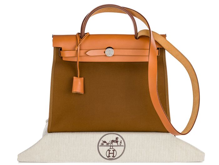 Hermès Brown Herbag 31 Bag - Image 6