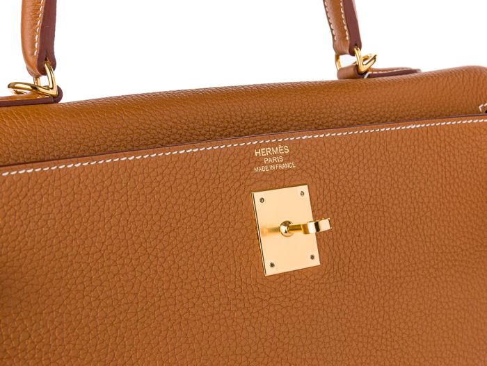 Hermès Gold Tone Kelly 35 Bag - Image 5