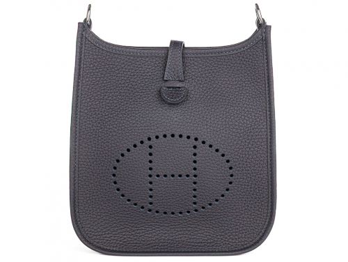 Hermes Mini 16cm Black Evelyne Crossbody Bag