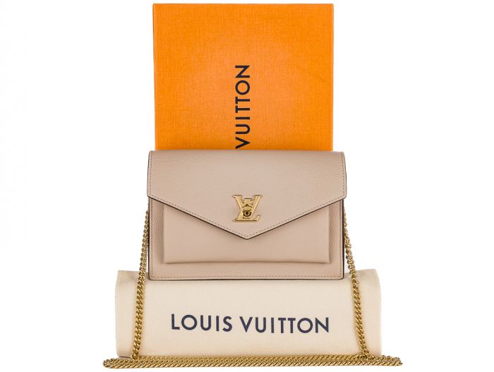 Louis Vuitton Beige Mylockme Chain Pochette Bag - Image 6