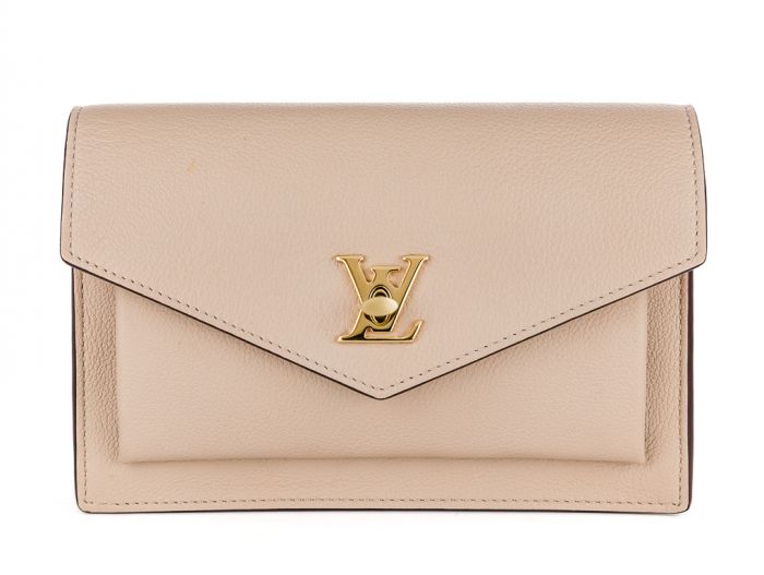 Louis Vuitton Beige Mylockme Chain Pochette Bag