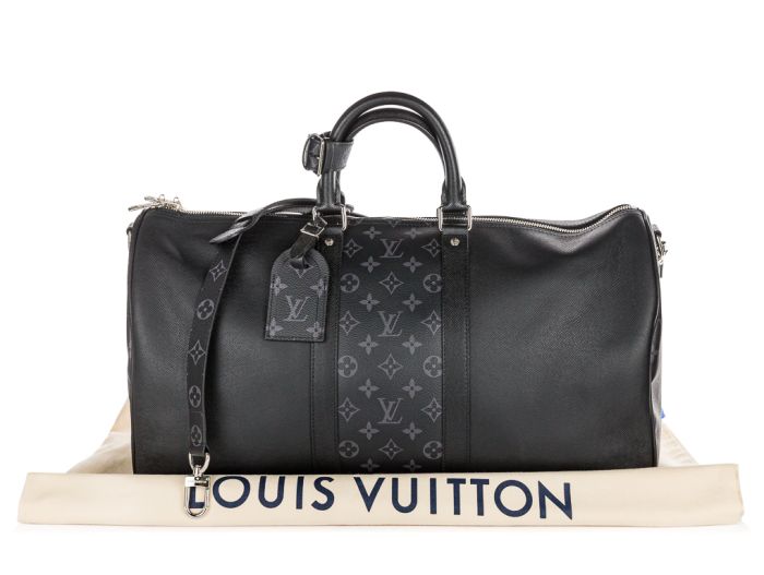 Louis Vuitton Black Keepall 50 Bandoulière Bag - Image 6