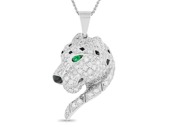 Panther Diamond Onyx Necklace - Image 3