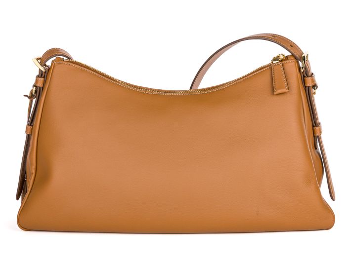Prada Aimée Caramel Large Leather Shoulder Bag - Image 4