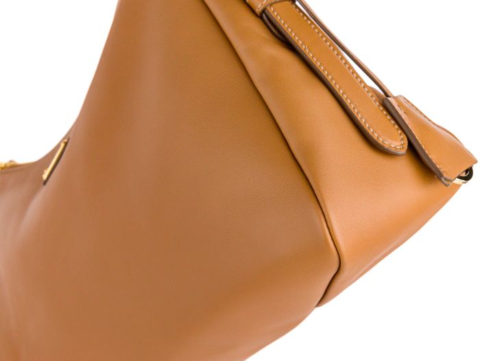 Prada Aimée Caramel Large Leather Shoulder Bag - Image 3