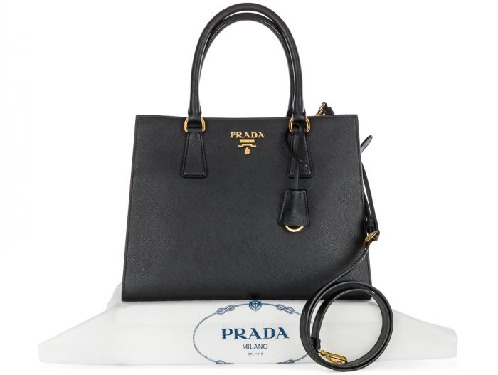 Prada Black Saffiano Lux Tote Medium Shoulder Bag - Image 6