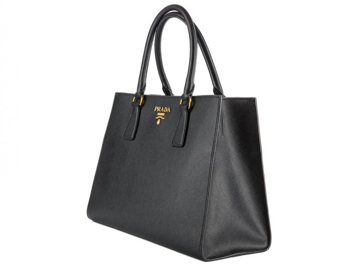 Prada Black Saffiano Lux Tote Medium Shoulder Bag - Image 2
