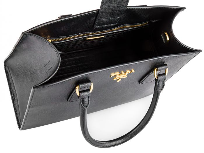 Prada Black Saffiano Lux Tote Medium Shoulder Bag - Image 4