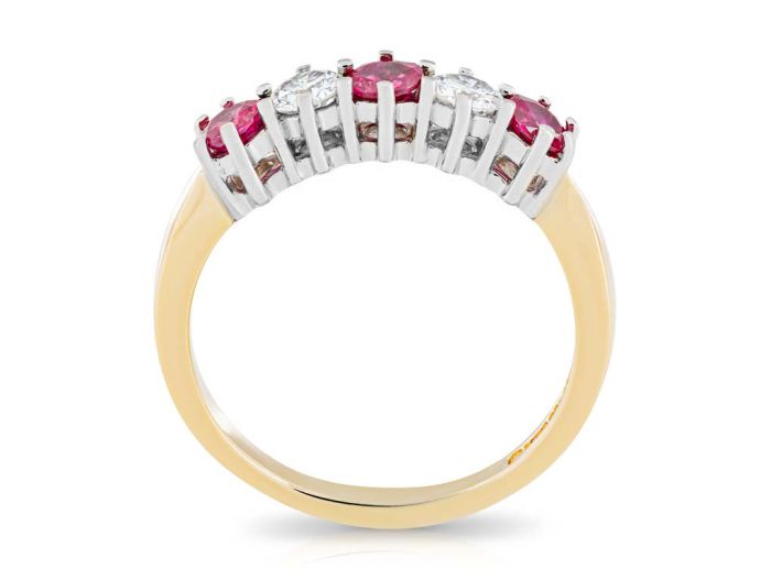 Ruby and Diamond 18ct Yellow Gold Ring (3)