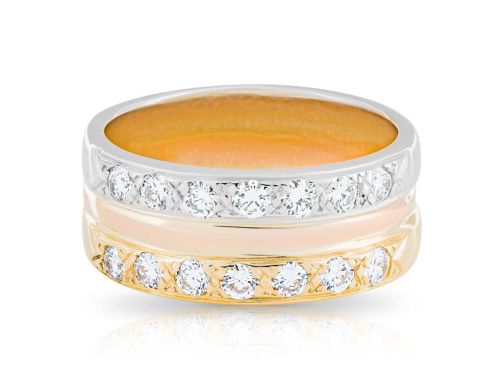 Three Tone Diamond Ring (1)