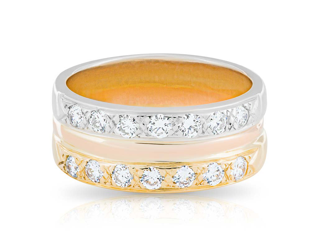 Three Tone Diamond Ring (1)