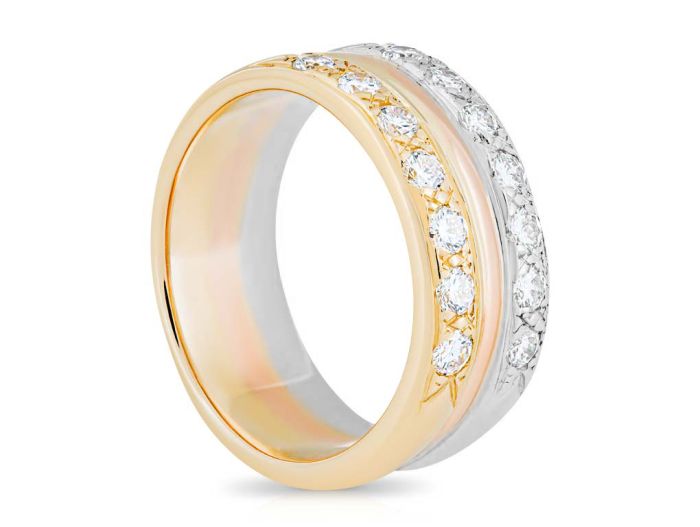 Three Tone Diamond Ring - Image 2