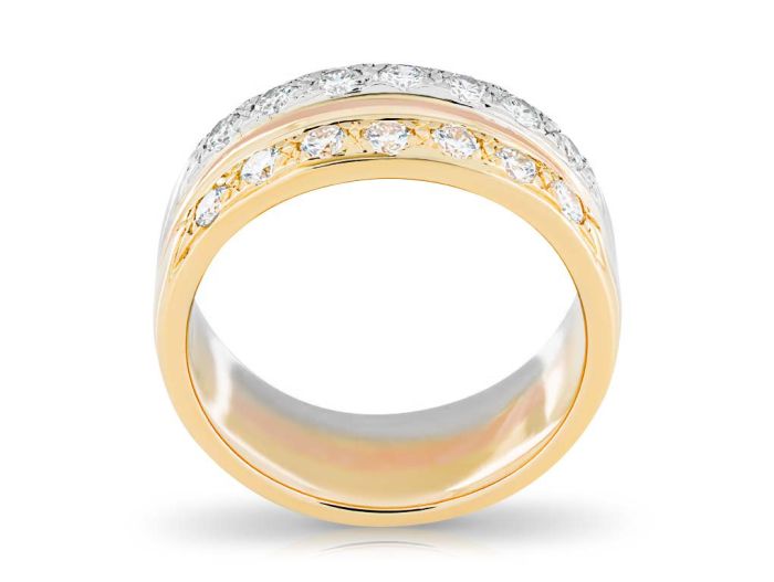 Three Tone Diamond Ring (1)