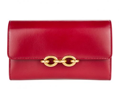 Yves Saint Laurent Red Le Maillon Chain Wallet