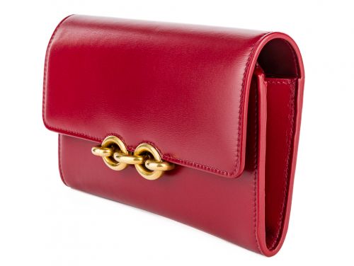 Yves Saint Laurent Red Le Maillon Chain Wallet