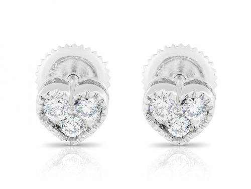 0.23ct Diamond Heart Earrings