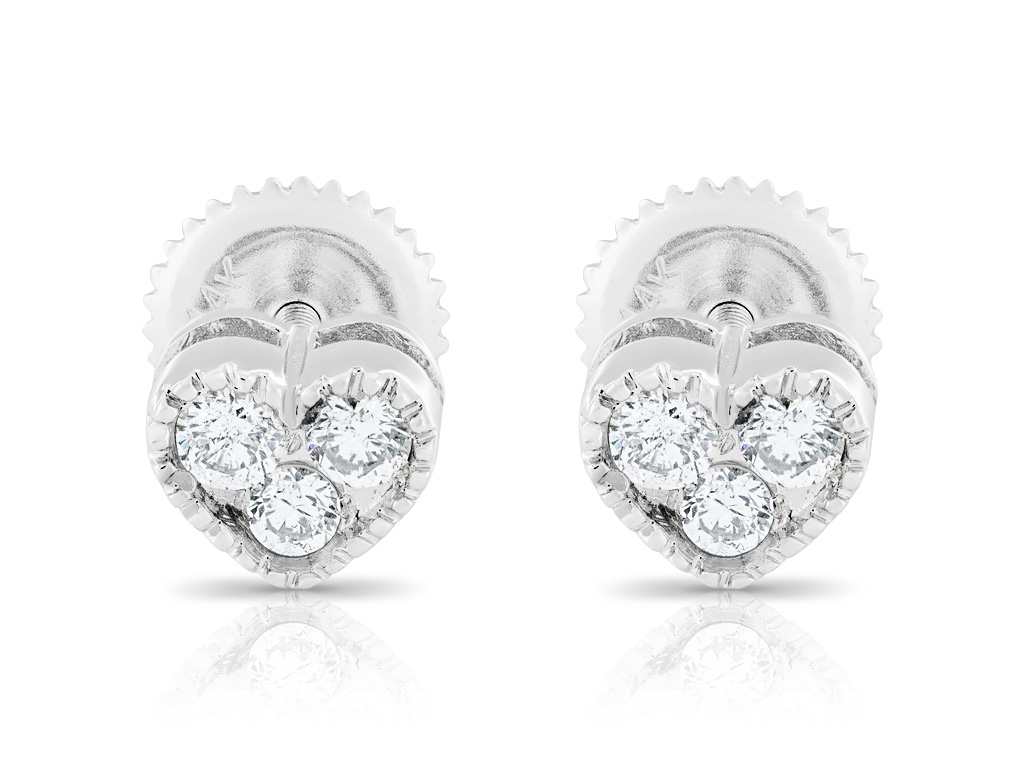 0.23ct Diamond Heart Earrings