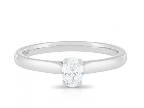 0.30ct Oval Cut Diamond Ring