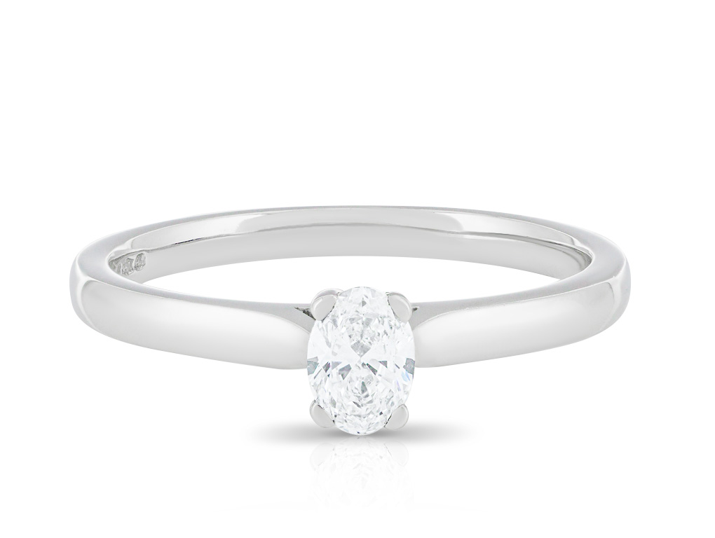 0.30ct Oval Cut Diamond Ring