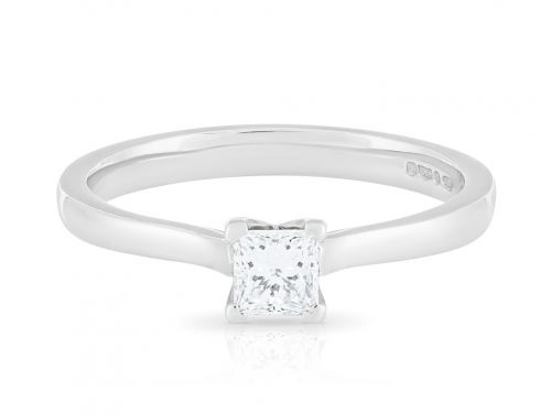 0.30ct Square Modified Brilliant Diamond Ring
