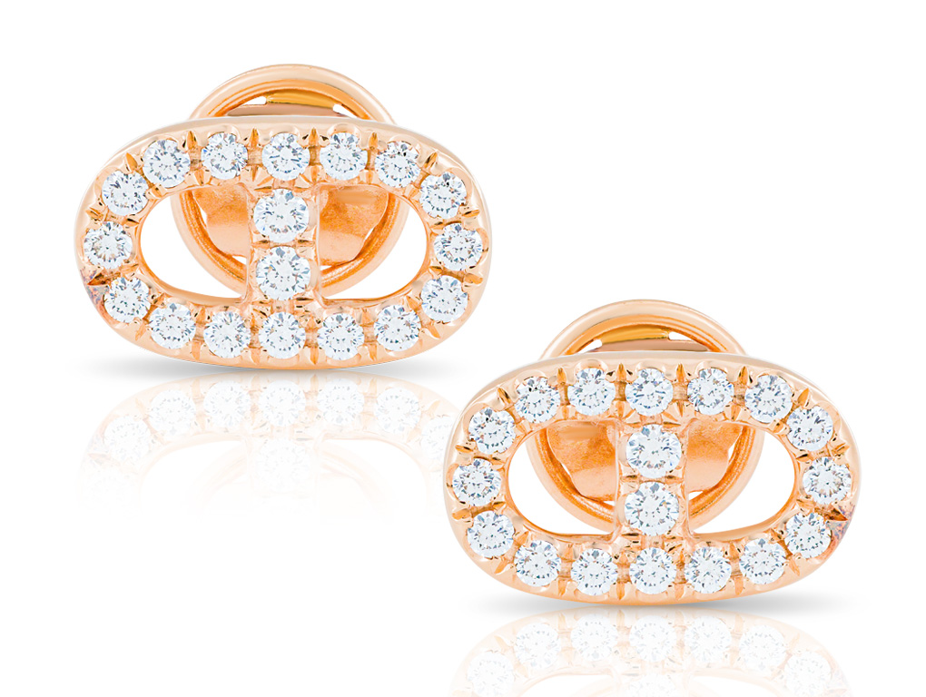 0.61ct Diamond Link Earrings