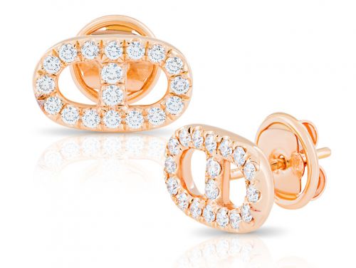 0.61ct Diamond Link Earrings