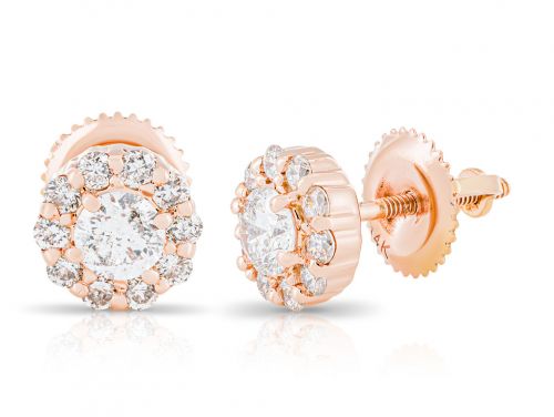 0.69ct Diamond Cluster Earrings