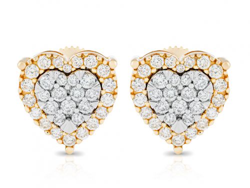0.76ct Diamond Heart Earrings