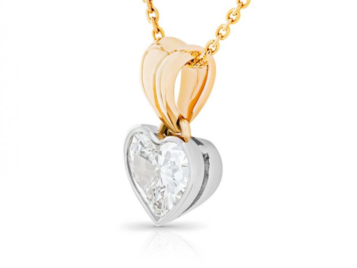 1.00ct Diamond Heart Pendant - Image 2