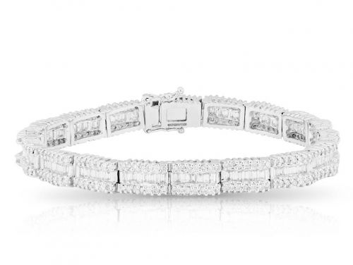 1.70ct Round Brilliant and Baguette Cut Bracelet (1)