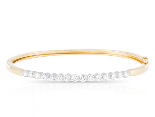 18ct Gold Diamond Bangle