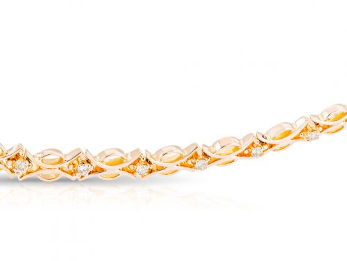18ct Rose Gold Diamond Bracelet