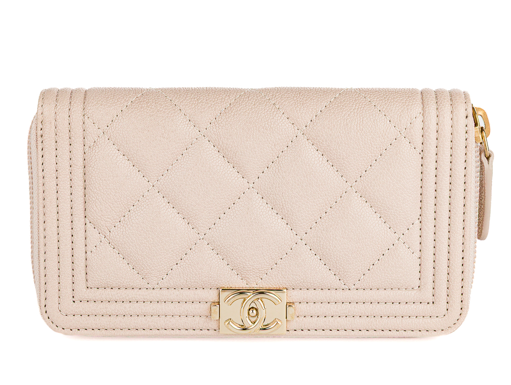 Chanel Beige Boy Wallet