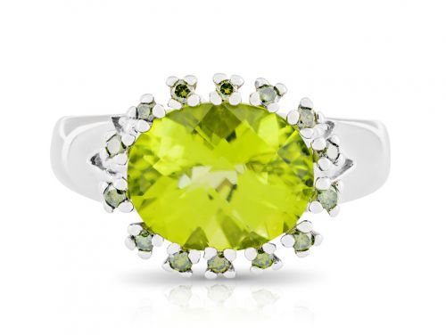 5.10ct Peridot White Gold Ring