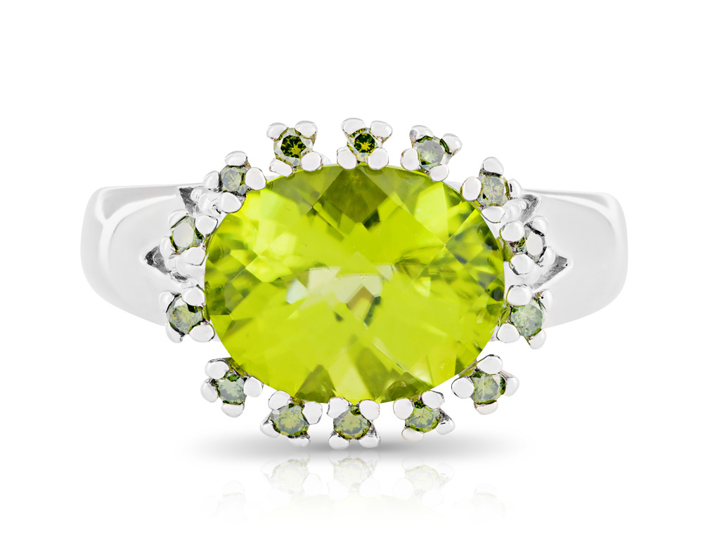 5.10ct Peridot White Gold Ring