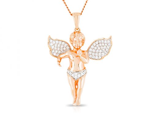Angel Diamond Pendant Necklace