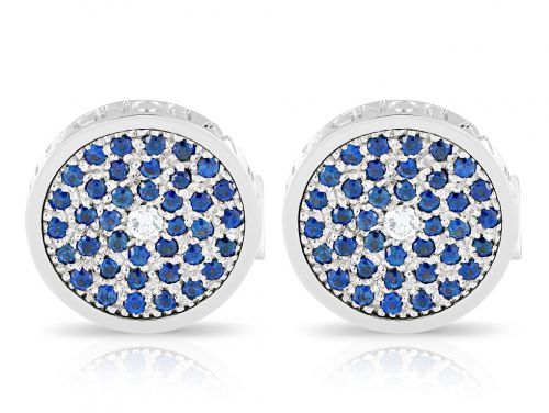 Asprey Sapphire and Diamond Cufflinks