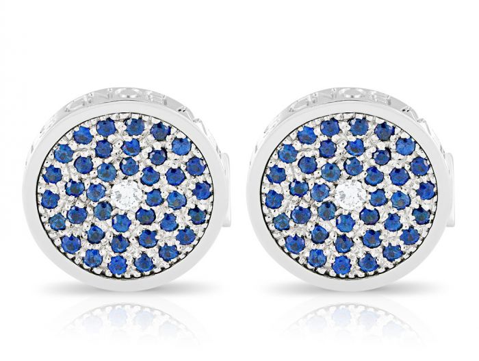 Asprey Sapphire and Diamond Cufflinks