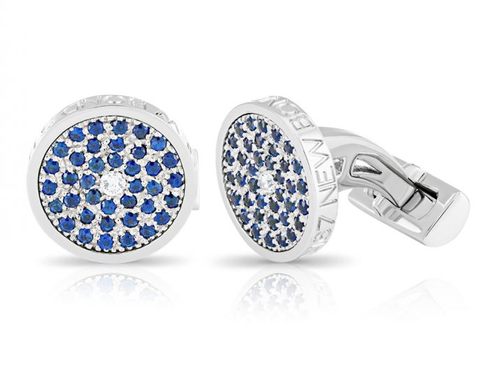 Asprey Sapphire and Diamond Cufflinks - Image 2