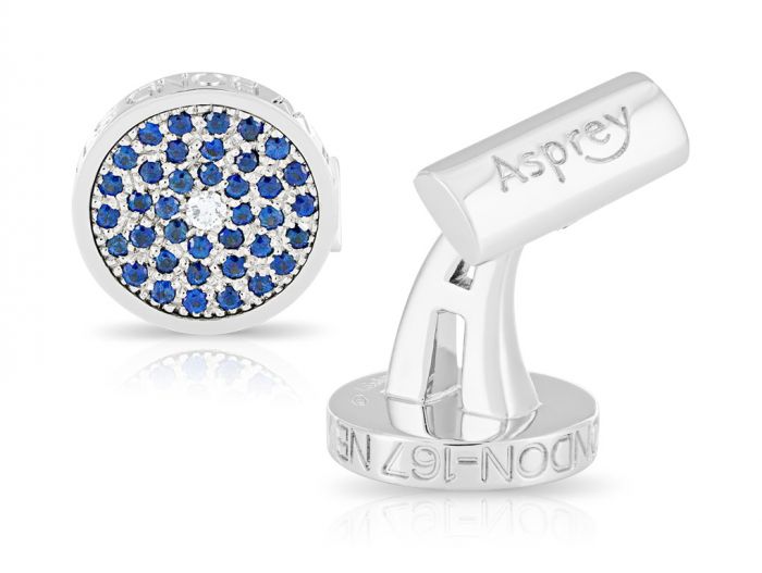 Asprey Sapphire and Diamond Cufflinks - Image 3