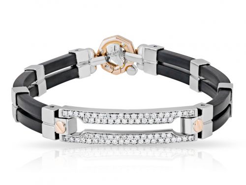 Baraka Diamond and Rubber Bracelet (1)