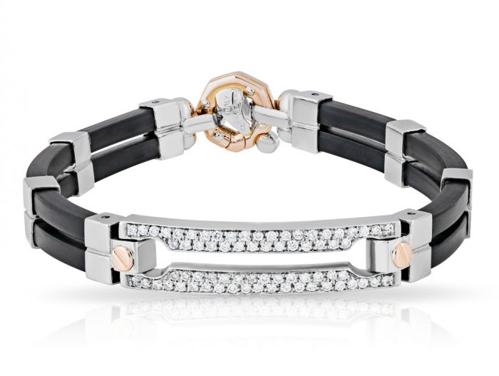 Baraka Diamond and Rubber Bracelet (1)