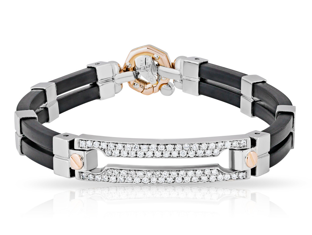 Baraka Diamond and Rubber Bracelet (1)
