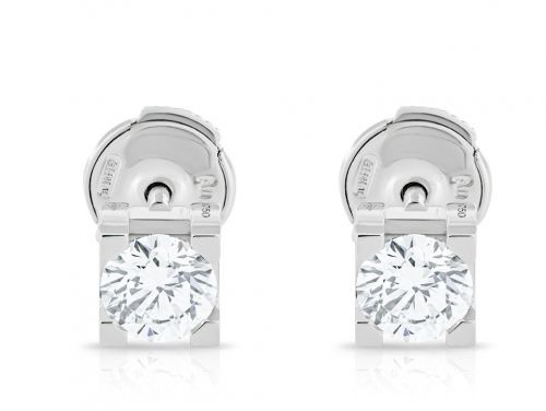 Cartier Brilliant Round Diamond C De Cartier Studs