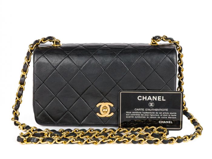 Chanel Black Lambskin Vintage Flap Bag - Image 6