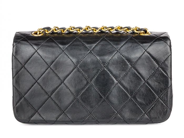 Chanel Black Lambskin Vintage Flap Bag - Image 5