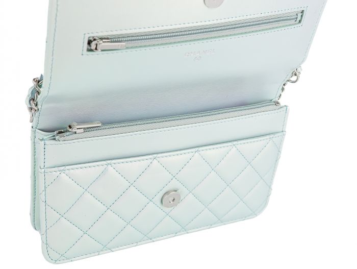 Chanel Iridescent Lambskin Wallet on Chain Bag - Image 4